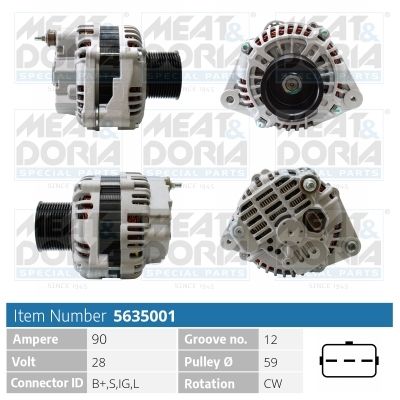 Obrázok Alternátor MEAT & DORIA  5635001