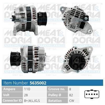 Obrázok Alternátor MEAT & DORIA  5635002