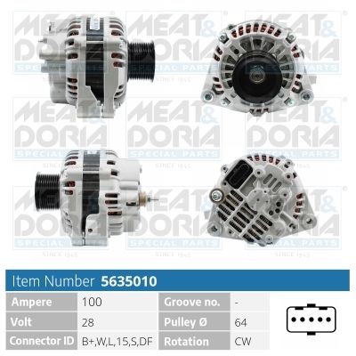 Obrázok Alternátor MEAT & DORIA  5635010