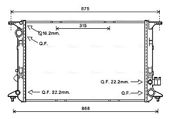 Obrázok Chladič motora AVA QUALITY COOLING  AI2268