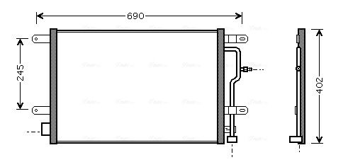 Obrázok Kondenzátor klimatizácie AVA QUALITY COOLING  AI5194