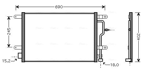 Obrázok Kondenzátor klimatizácie AVA QUALITY COOLING  AI5199