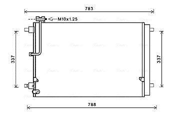 Obrázok Kondenzátor klimatizácie AVA QUALITY COOLING  AI5389D