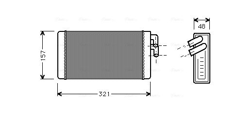 Obrázok Výmenník tepla vnútorného kúrenia AVA QUALITY COOLING  AI6052