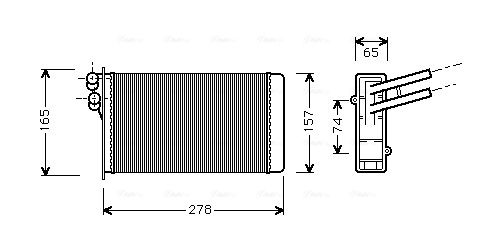Obrázok Výmenník tepla vnútorného kúrenia AVA QUALITY COOLING  AI6097