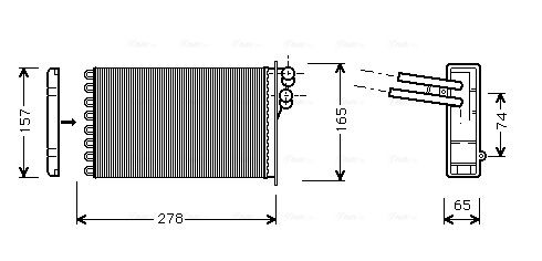 Obrázok Výmenník tepla vnútorného kúrenia AVA QUALITY COOLING  AI6156