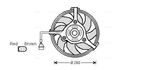 Obrázok Ventilátor chladenia motora AVA QUALITY COOLING  AI7510