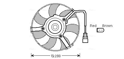 Obrázok Ventilátor chladenia motora AVA QUALITY COOLING  AI7516
