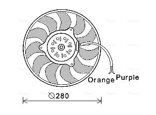 Obrázok Ventilátor chladenia motora AVA QUALITY COOLING  AI7517