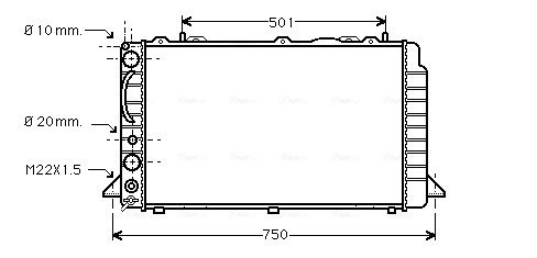 Obrázok Chladič motora AVA QUALITY COOLING  AIA2089