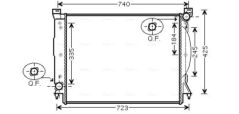 Obrázok Chladič motora AVA QUALITY COOLING  AIA2245
