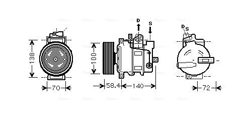 Obrázok Kompresor klimatizácie AVA QUALITY COOLING  AIAK262