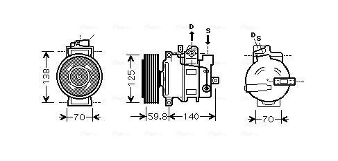Obrázok Kompresor klimatizácie AVA QUALITY COOLING  AIAK295