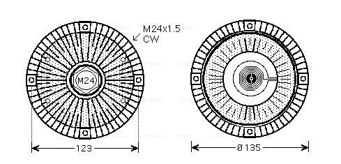 Obrázok Spojka ventilátora chladenia AVA QUALITY COOLING  AIC285