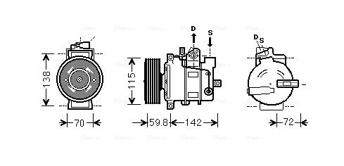 Obrázok Kompresor klimatizácie AVA QUALITY COOLING  AIK343