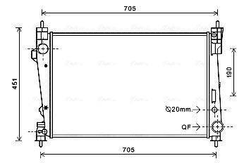 Obrázok Chladič motora AVA QUALITY COOLING  AL2124