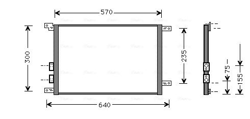 Obrázok Kondenzátor klimatizácie AVA QUALITY COOLING  AL5070