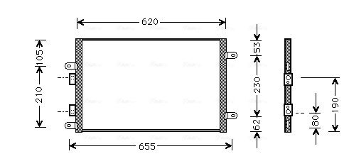 Obrázok Kondenzátor klimatizácie AVA QUALITY COOLING  AL5077