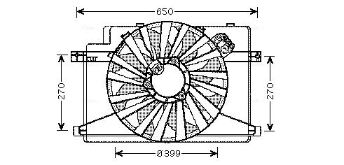 Obrázok Ventilátor chladenia motora AVA QUALITY COOLING  AL7510