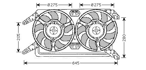 Obrázok Ventilátor chladenia motora AVA QUALITY COOLING  AL7512
