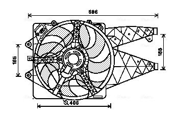 Obrázok Ventilátor chladenia motora AVA QUALITY COOLING  AL7514