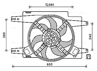 Obrázok Ventilátor chladenia motora AVA QUALITY COOLING  AL7522