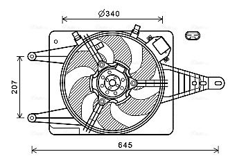 Obrázok Ventilátor chladenia motora AVA QUALITY COOLING  AL7524