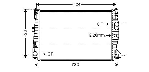 Obrázok Chladič motora AVA QUALITY COOLING  ALA2132