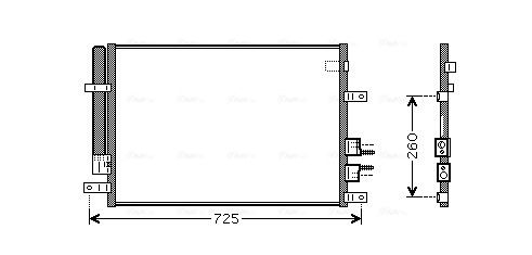 Obrázok Kondenzátor klimatizácie AVA QUALITY COOLING  ALA5097D