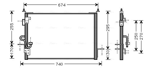 Obrázok Kondenzátor klimatizácie AVA QUALITY COOLING  AU5143