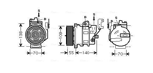 Obrázok Kompresor klimatizácie AVA QUALITY COOLING  AUAK187