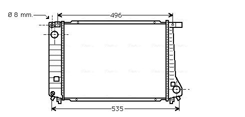 Obrázok Chladič motora AVA QUALITY COOLING  BW2086
