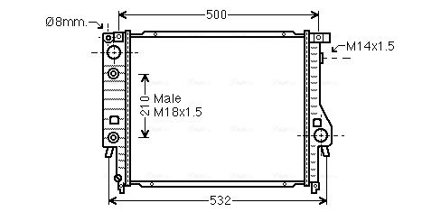 Obrázok Chladič motora AVA QUALITY COOLING  BW2099