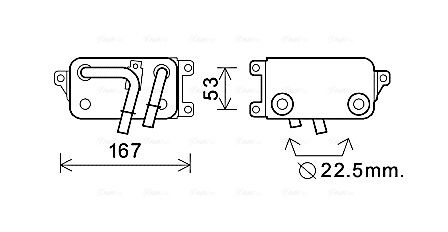 Obrázok Chladič oleja automatickej prevodovky AVA QUALITY COOLING  BW3396
