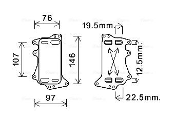 Obrázok Chladič oleja automatickej prevodovky AVA QUALITY COOLING  BW3553