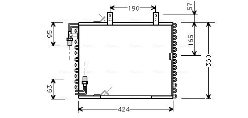 Obrázok Kondenzátor klimatizácie AVA QUALITY COOLING  BW5147