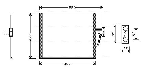 Obrázok Kondenzátor klimatizácie AVA QUALITY COOLING  BW5213
