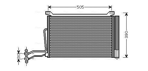 Obrázok Kondenzátor klimatizácie AVA QUALITY COOLING  BW5264D