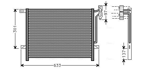 Obrázok Kondenzátor klimatizácie AVA QUALITY COOLING  BW5397
