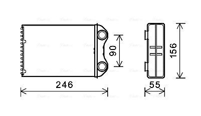 Obrázok Výmenník tepla vnútorného kúrenia AVA QUALITY COOLING  BW6426