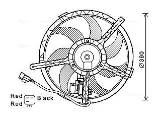 Obrázok Ventilátor chladenia motora AVA QUALITY COOLING  BW7534