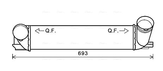 Obrázok Chladič plniaceho vzduchu AVA QUALITY COOLING  BWA4473