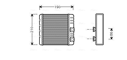 Obrázok Výmenník tepla vnútorného kúrenia AVA QUALITY COOLING  BWA6211