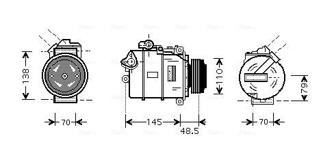 Obrázok Kompresor klimatizácie AVA QUALITY COOLING  BWAK309