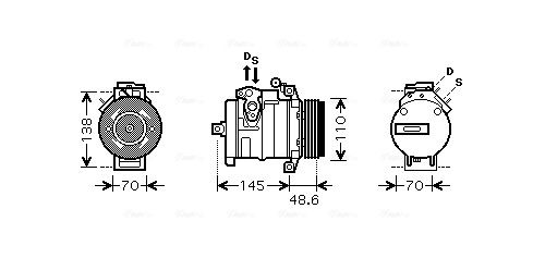 Obrázok Kompresor klimatizácie AVA QUALITY COOLING  BWAK334
