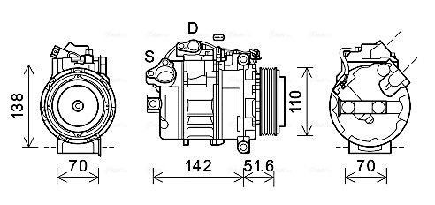 Obrázok Kompresor klimatizácie AVA QUALITY COOLING  BWAK487