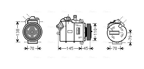 Obrázok Kompresor klimatizácie AVA QUALITY COOLING  BWK383