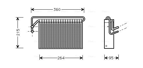 Obrázok Výparník klimatizácie AVA QUALITY COOLING  BWV024