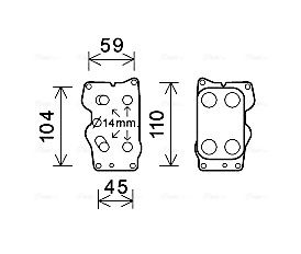 Obrázok Chladič motorového oleja AVA QUALITY COOLING  CN3307