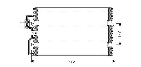 Obrázok Kondenzátor klimatizácie AVA QUALITY COOLING  CN5093
